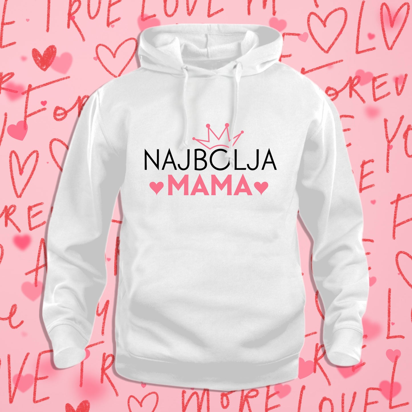Najbolja mama - beli duks