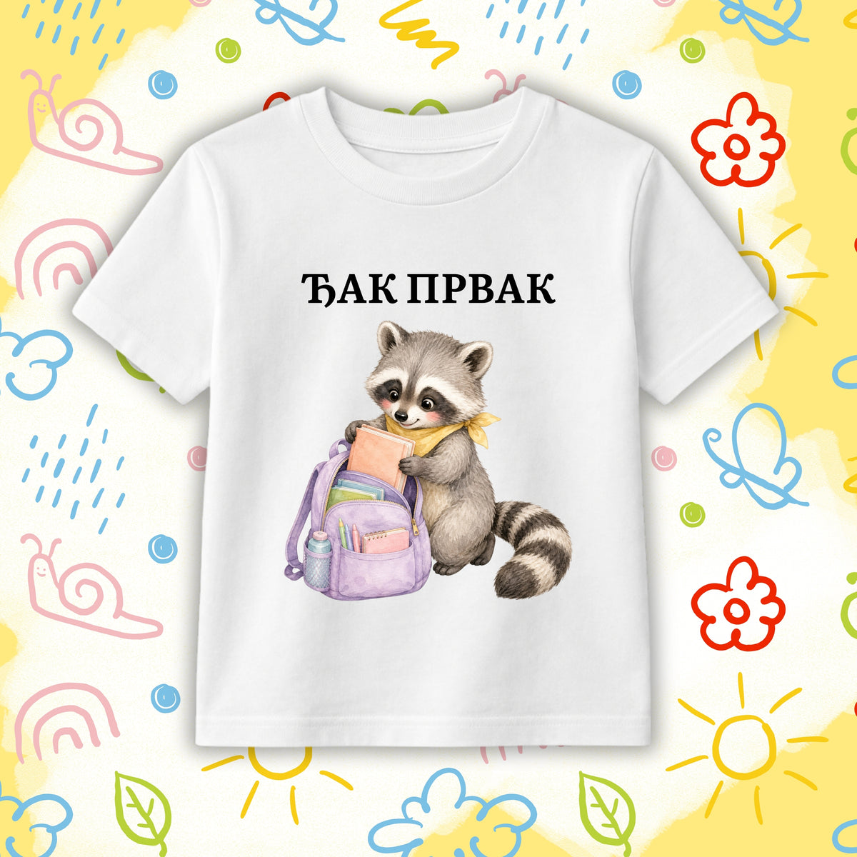Đak Prvak Rakun - dečija majica