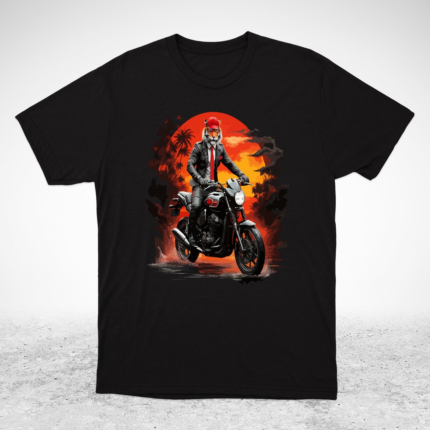 Tigar na motoru - majica