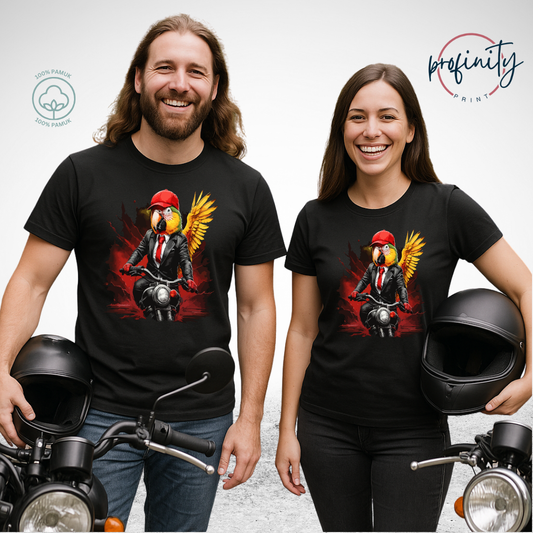 Papagaj na motoru - majica