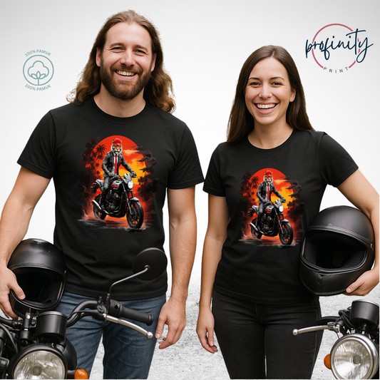 Tigar na motoru - majica