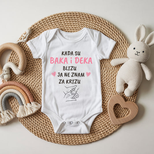 Kada su baka i deka blizu - bodić za devojčice