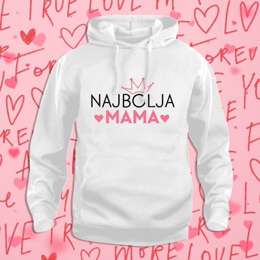 Najbolja mama - beli duks