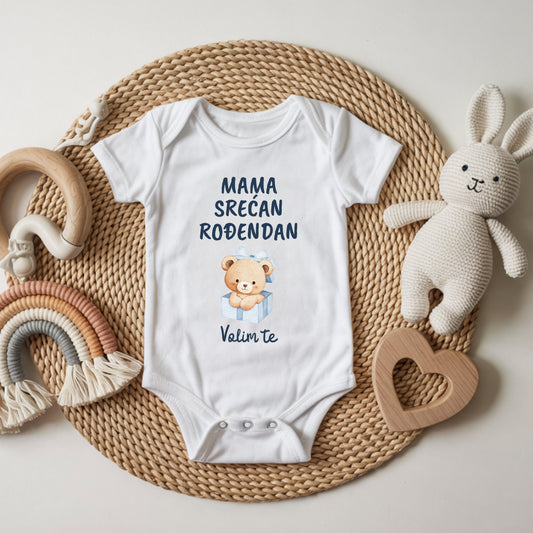 Mama srećan rođendan plavi meda - bodić