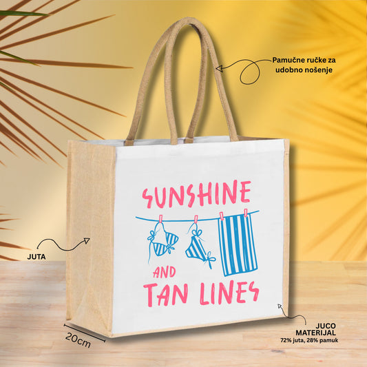 Sunshine and tan lines - Torba za plažu M01