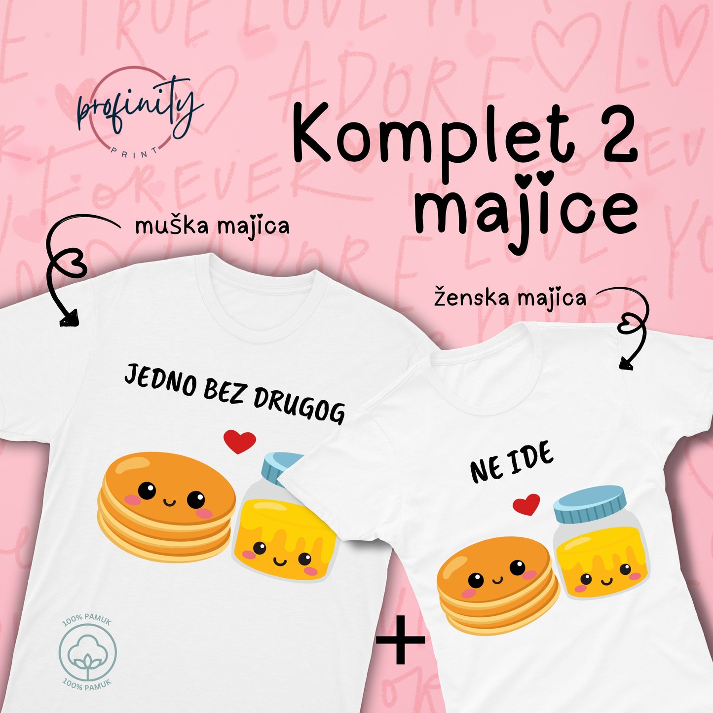 Palačinka&Džem - Komplet majice za parove
