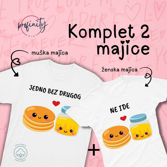Palačinka&Džem - Komplet majice za parove