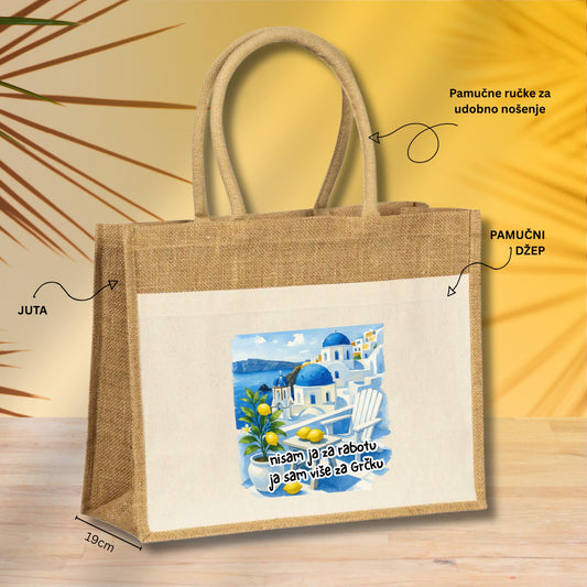 Nisam ja za rabotu - Torba za plažu M02