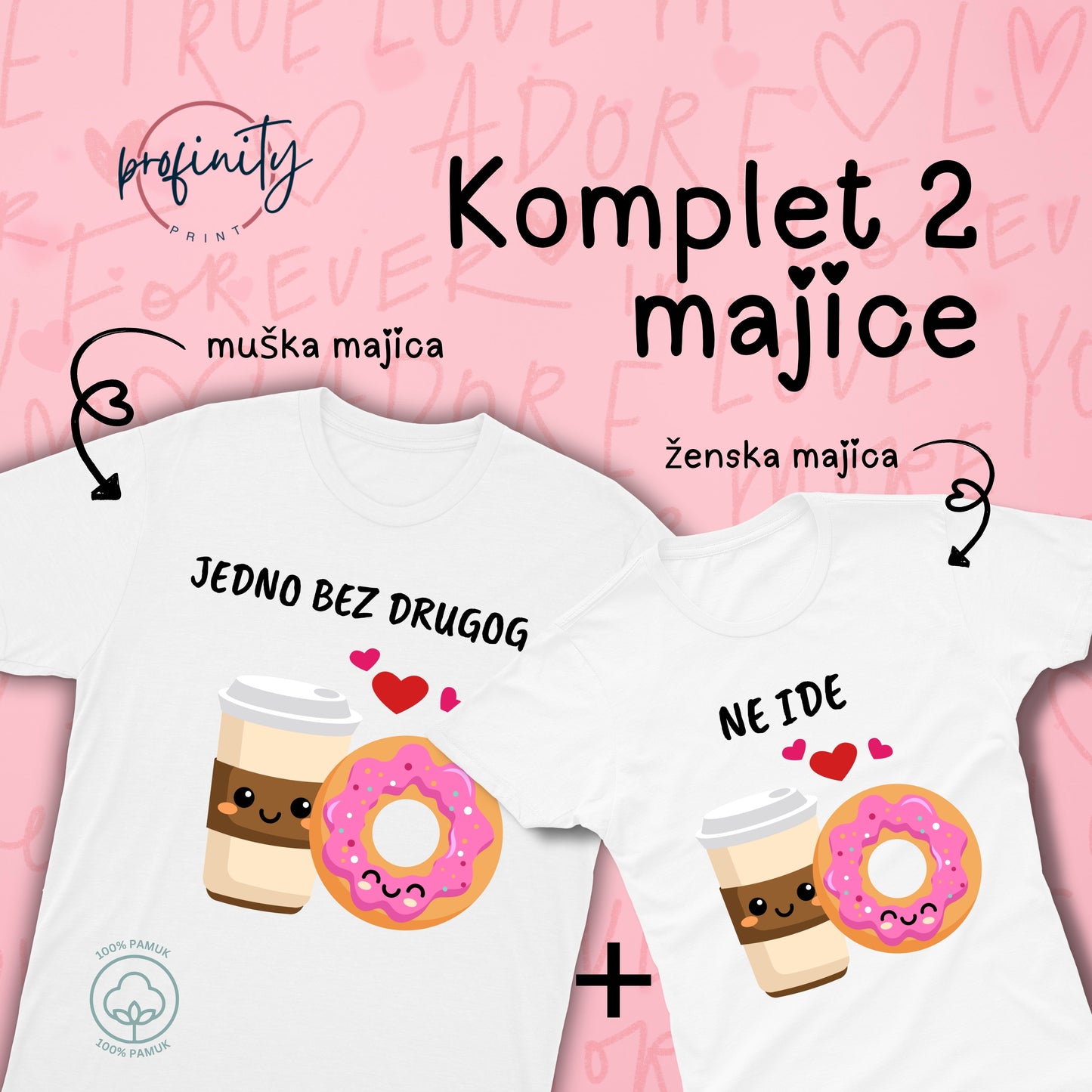 Kafa&Krofna - Komplet majice za parove