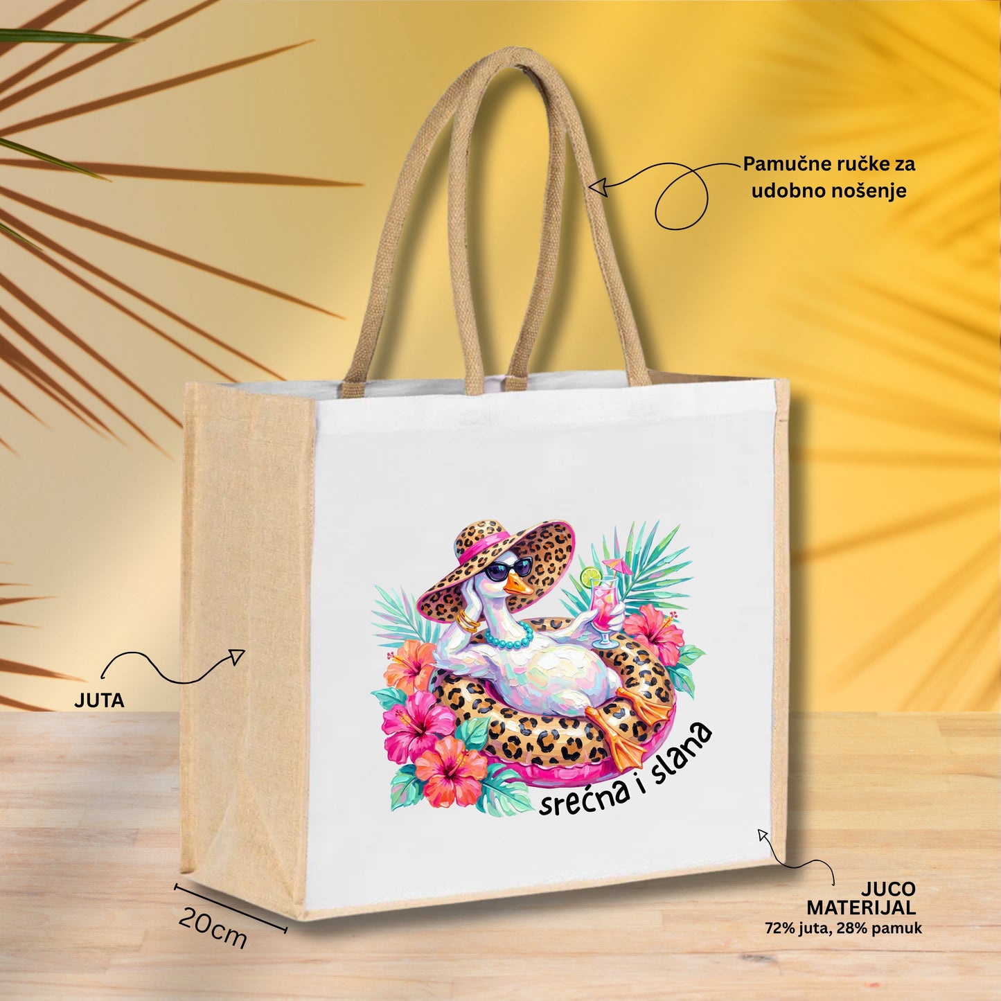 Srećna i slana - Torba za plažu M01