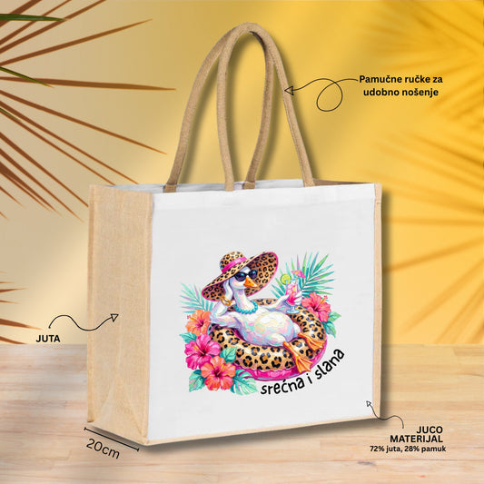 Srećna i slana - Torba za plažu M01