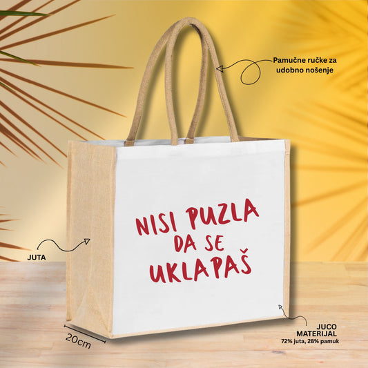 Nisi puzla da se uklapaš - Torba za plažu M01