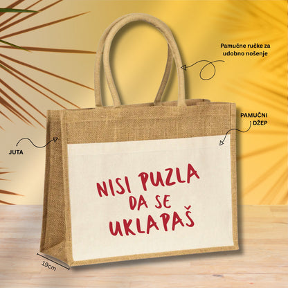 Nisi puzla da se uklapaš - Torba za plažu M02