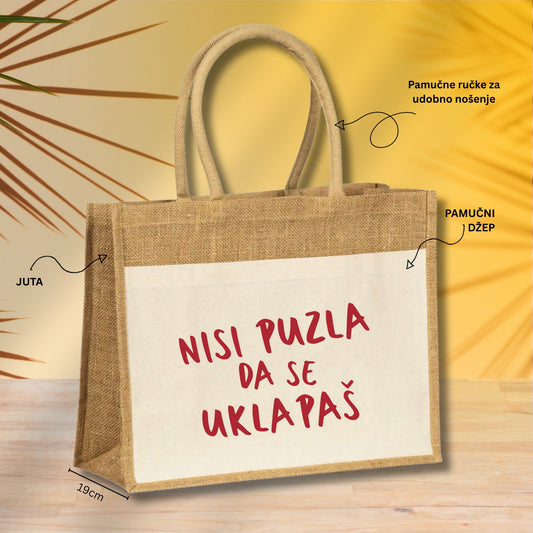 Nisi puzla da se uklapaš - Torba za plažu M02