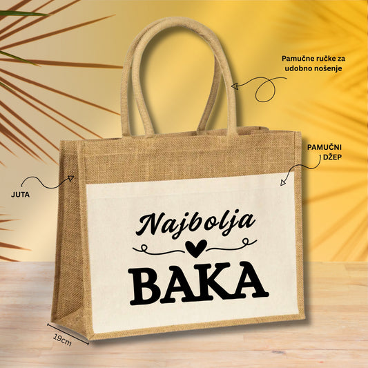Najbolja BAKA - Torba za plažu M02