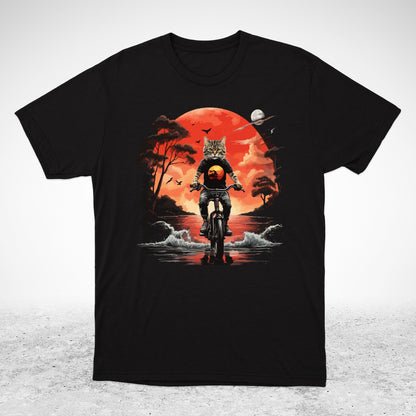 Mačak na bicikli - majica